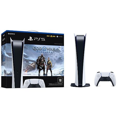 Console PlayStation 5, Digital Edition + Jogo God of War: Ragnarok - PS5