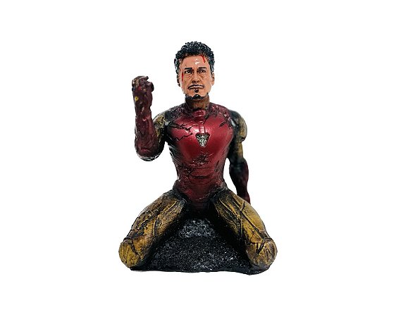 Boneco Resina Homem de Ferro 14Cm