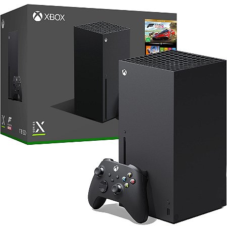 Console Xbox Series X 1TB / 8K / HDR Preto + Jogo Forza Horizon 5 Edição  Premium