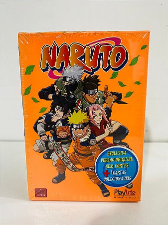 Box 01 Naruto 5 Discos - Volumes 1,2,3,4 & 5 + 5 Cartas Colecionáveis - PlayArte