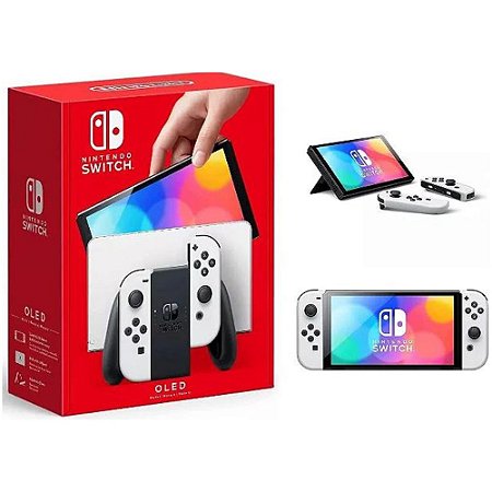 Console Nintendo Switch OLED Branco/Preto - Nintendo (Usado)