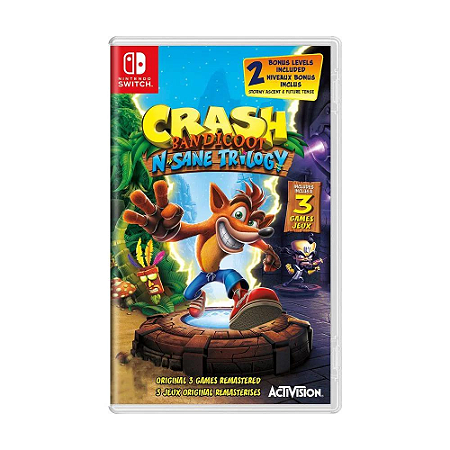 Jogo Crash Bandicoot N. Sane Trilogy - Switch (Usado)