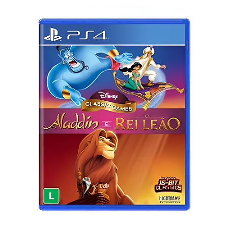Jogo Aladdin e O Rei Leão - PS4 (Usado)