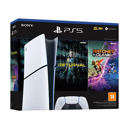 Console PlayStation 5 Slim Sony, SSD 1TB, Edição Digital + Returnal e Ratchet & Clank