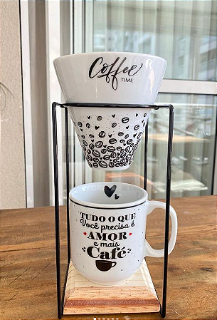 COADOR + CANECA COM SUPORTE - COFFE