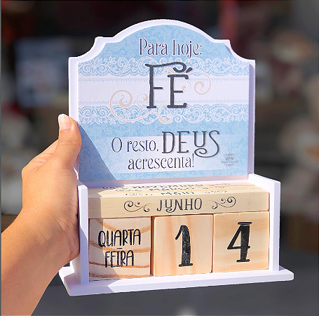 CALENDÁRIO PERMANENTE PARA HOJE FÉ... 21,5X18,5X7