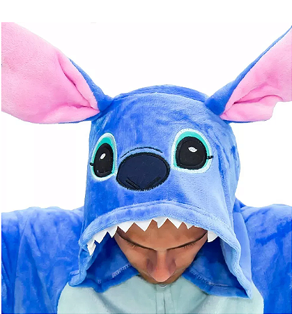 Pijama Macacão Kigurumi Adulto Stitch: Lilo & Stitch - Disney - Laurinha  Presentes