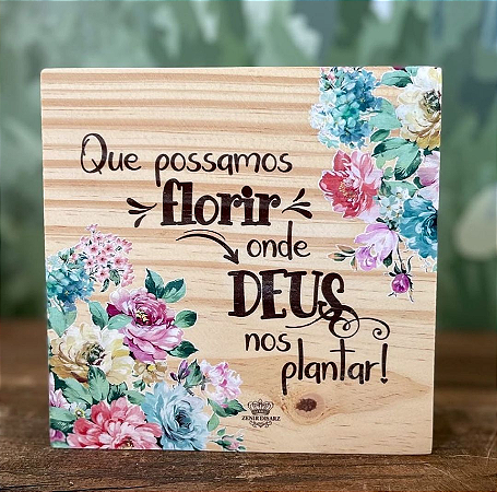 PLACA DE MESA CRU COM APLIQUE QUE POSSAMOS FLORIR...16,5X16,5