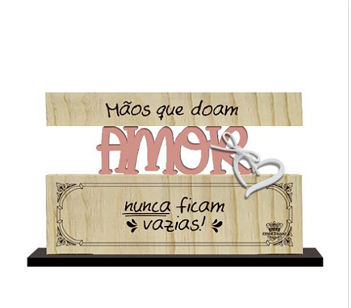 ENFEITE DE MESA COM APLIQUE AMOR...FLORESCER 11X18