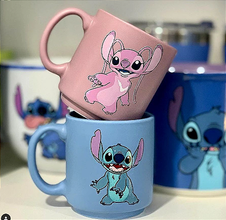 KIT /2 CANECAS MINI TINA  STITCH - DISNEY