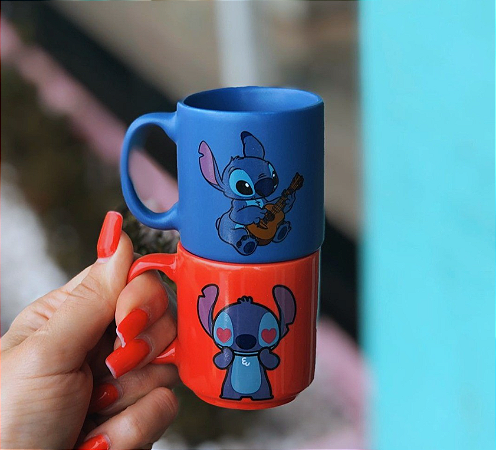 CANECA MINI TINA STITCH OHANA - DISNEY