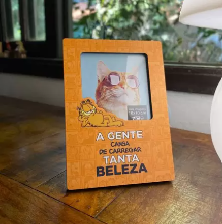 Porta Retrato De Mesa Laranja Garfield
