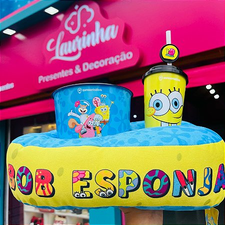Kit Almofada Pipoca Bob Esponja