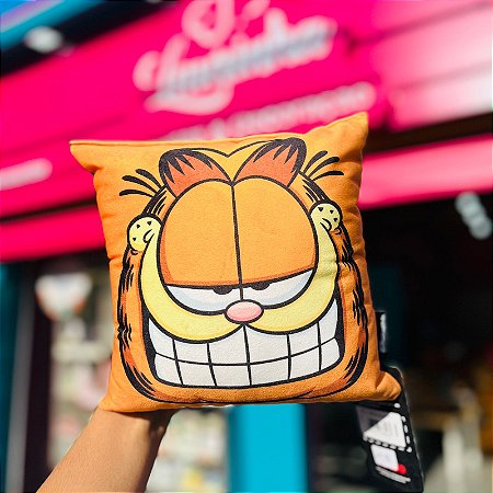 ALMOFADA FIBRA VELUDO  GARFIELD SENDO FILMADO