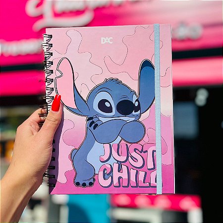 Caderno Smart Colegial Stitch - Just Chill