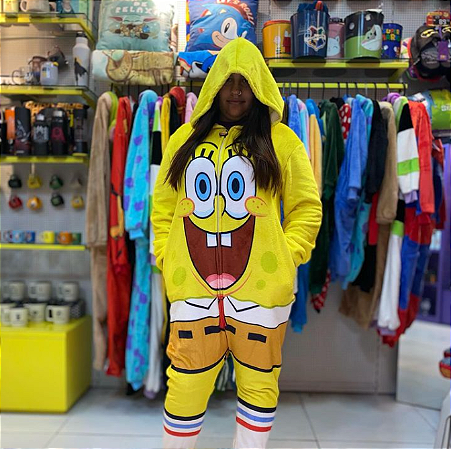 MACACÃO KIGURUMI BOB ESPONJA