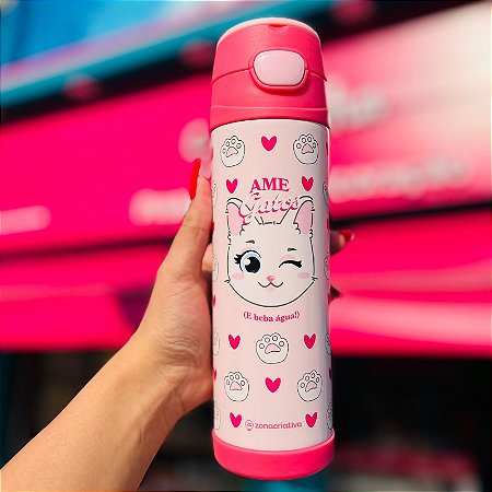 GARRAFA TOP HANDLE 500ML EU AMO GATOS