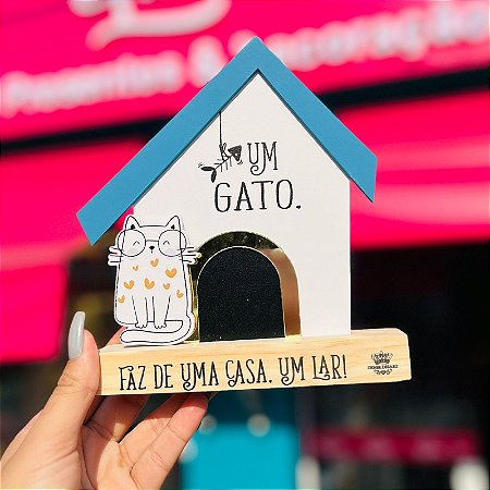 ENFEITE CASINHA UM GATO... PET O CORAÇÃO 1 19X16