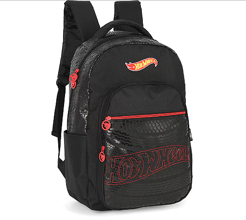 Mochila Escolar Hot Wheels Grande Original Uso Costas