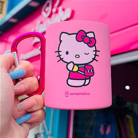 Caneca Mosquetão Hello Kitty