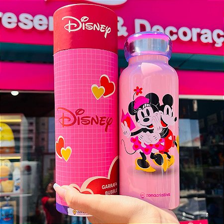 GARRAFA BUBBLE 500ML MICKEY E MINNIE NAMORADOS