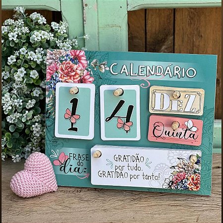 CALENDÁRIO PERMANENTE DE MESA FRASE DO DIA...18X22