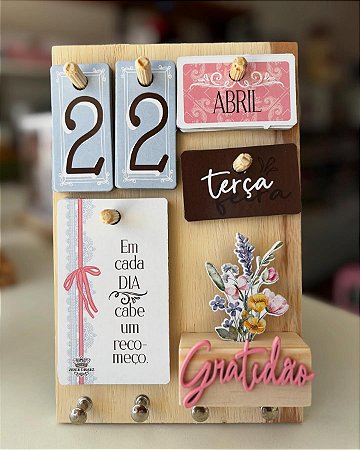 CALENDÁRIO PERMANENTE GRATIDÃO 23X15