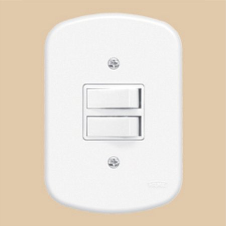 Interruptor 2 Tecla Simples Blanc Fame 10a/250v