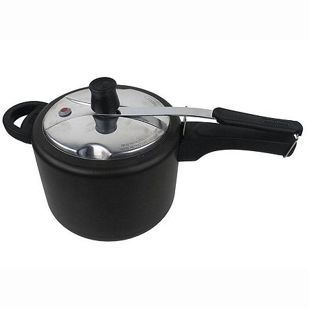 Panela de Pressão Rochedo Turbo Antiaderente 4,5 litros Preta lr45