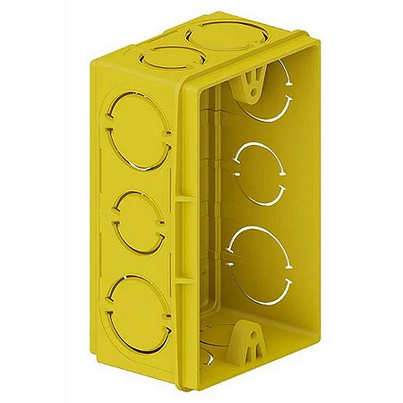 CAIXA LUZ RETANGULAR 4 X 2 AMARELA TIGREFLE