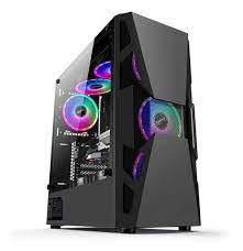 Gabinete Gamer Preto Maxxtro, 4 Fan Led RGB - 3303W