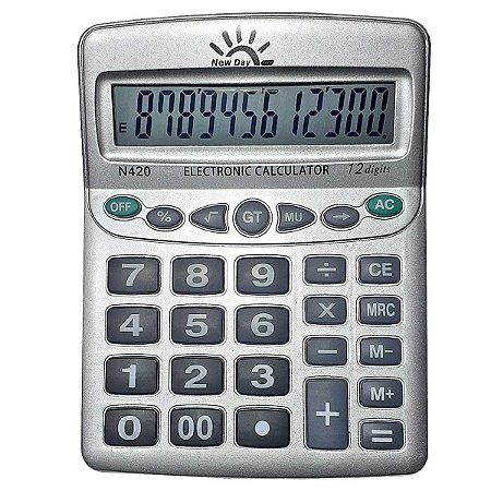 Calculadora De Mesa 12 Digitos Big Grande Loja Balcão