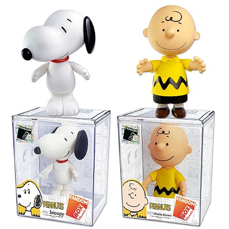 Coleção Boneco Snoopy E Charlie Brown Fandom Box Lider Brinquedos