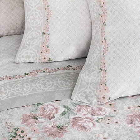 Jogo de Cama Antonieta Casal Percal 180 Fios Buddemeyer
