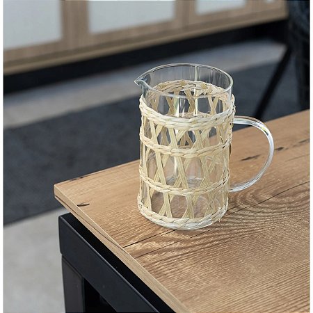 Jarra de Vidro e Fibra Natural 1L - Wolff