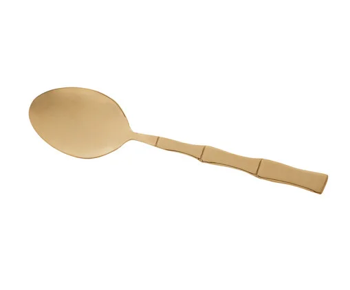 Jogo de 6 Colheres Sobremesa Bambu Elegant Champanhe - Lyor