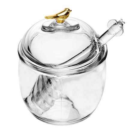 Meleira com Pegador e Tampa Golden Bird 150ml Cristal Ecológico - Wolff