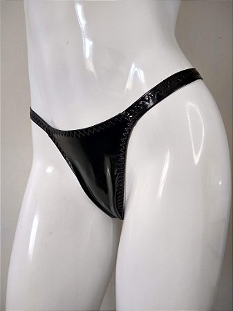 Calcinha em Vinil Preto