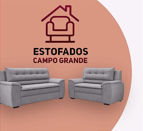 Conjunto de Sofá 2 e 3 Lugares Fixo Modena