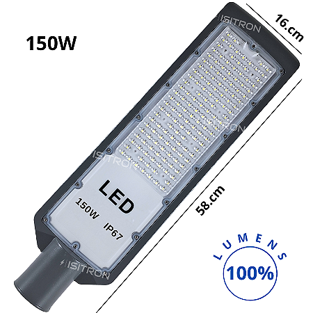 Luminária 150W Fator 100% Led SMD IP67 Base Redonda uso geral