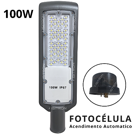 Luminária 100W Com Relé Fotocélula IP67 Base Redonda Led SMD uso geral