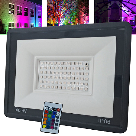 Refletor LED 400W RGB IP66 Com Memoria