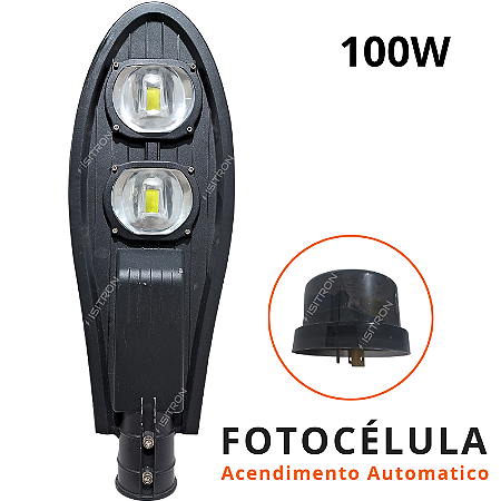 Luminária 100W Com Relé Fotocélula Pétala Led Cob uso geral