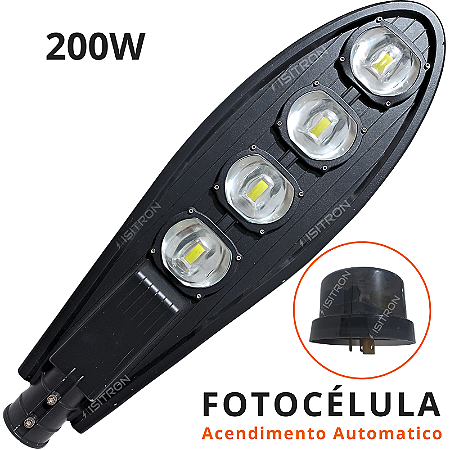 Luminária 200W Com Relé Fotocélula Pétala Led Cob uso geral