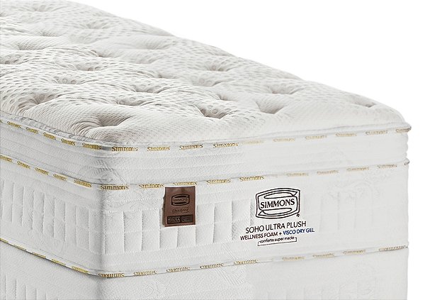 Cama Box com Colchão Solteiro Simmons Soho Ultra Macio - Gold Dream