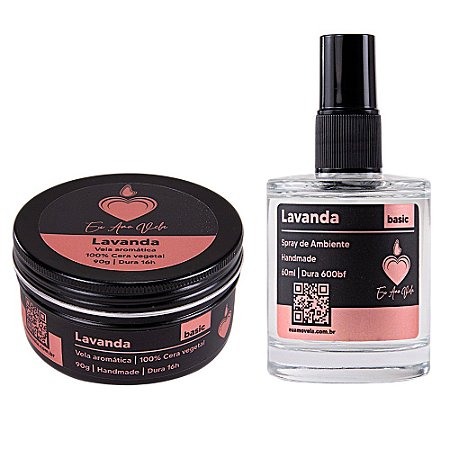 Vela Aromática & Home Spray Lavanda | Combo | Basic