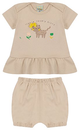 Conjunto ribana com elastano