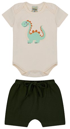 Conjunto body ribana e short saruael de moletinho