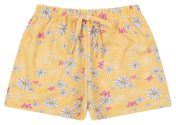 Conjunto blusa ribana 1x1 e shorts de malha Disney