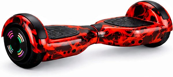Skate Elétrico Hoverboard 6.5" FOGO Bluetooth e LEDs - Bateria Original